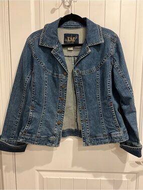 Live a Little (LAL) Classic Blue Stretch Denim Petite Jacket - PXL